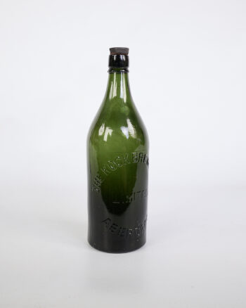 Vintage Rock Brewery Glass Bottle with Embossed Logo