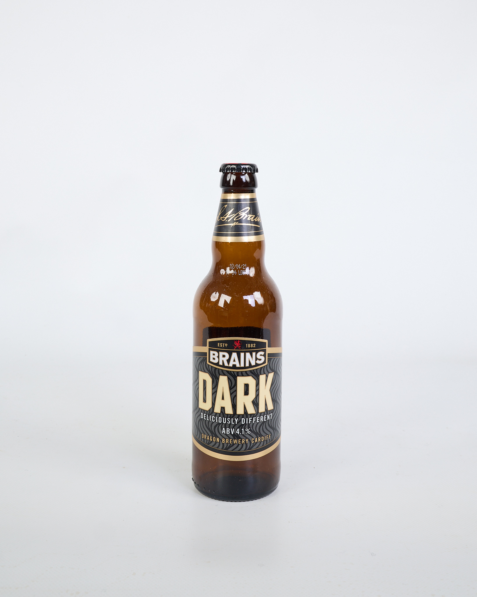 Brains Dark Beer Bottle with Label