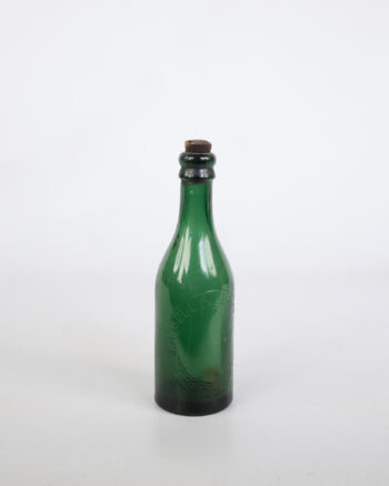 Vintage Lascelles Armandez Green Glass Bottle with Stopper