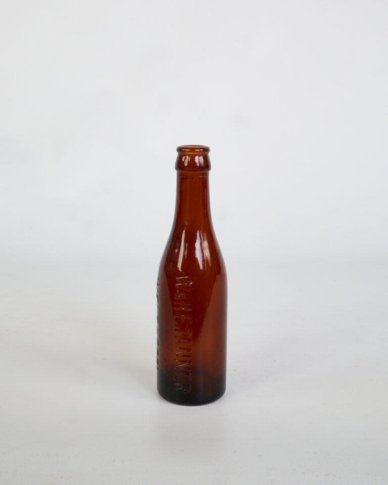 Vintage Welstipool Glass Bottle with Embossed Lettering