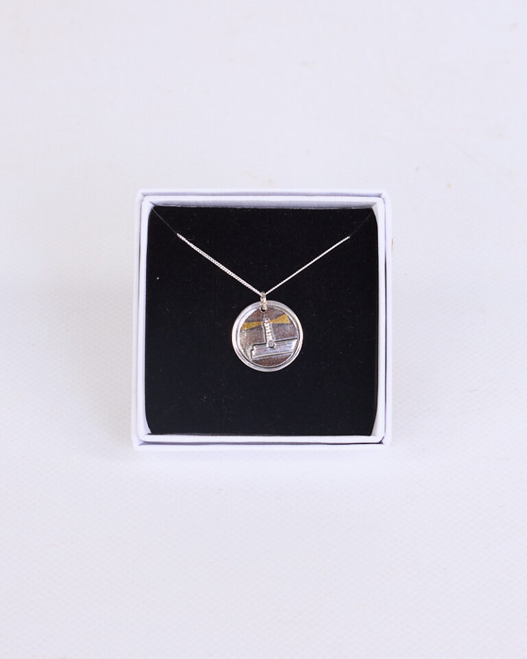 Sterling Silver Lighthouse Pendant Necklace by Dog Star Silver