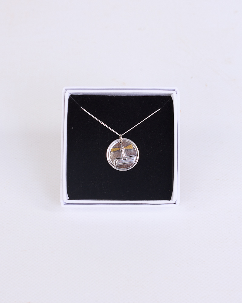 Sterling Silver Lighthouse Pendant Necklace by Dog Star Silver