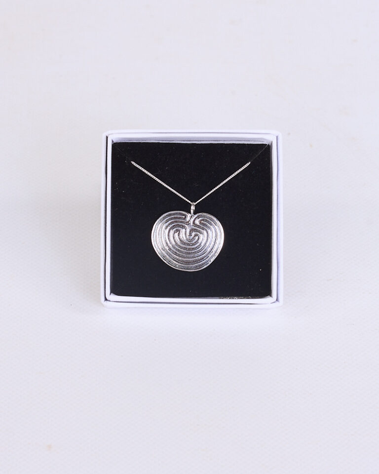 Sterling Silver Labyrinth Pendant Necklace by Dog Star Silver
