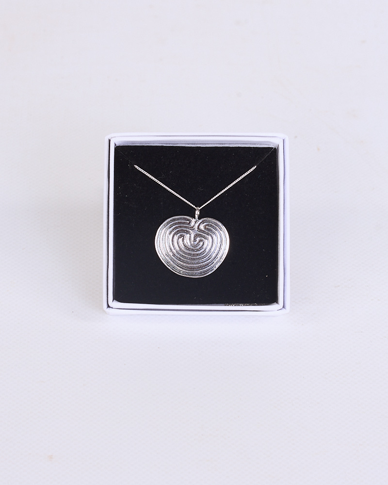 Sterling Silver Labyrinth Pendant Necklace by Dog Star Silver