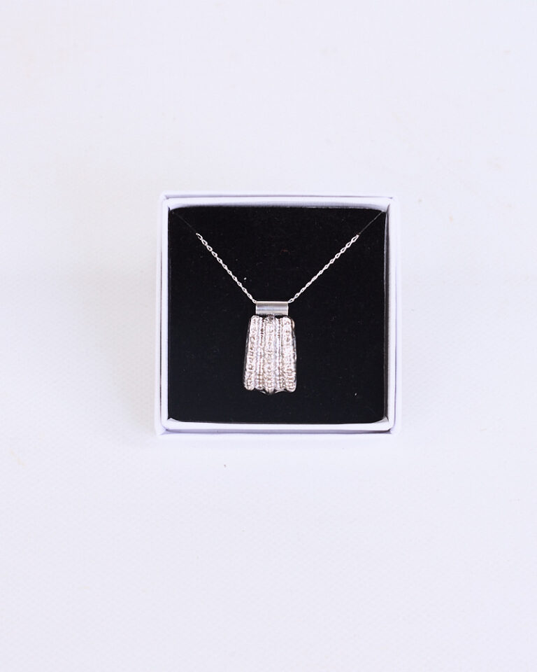 Sterling Silver Shell Fragment Pendant Necklace by Dog Star Silver