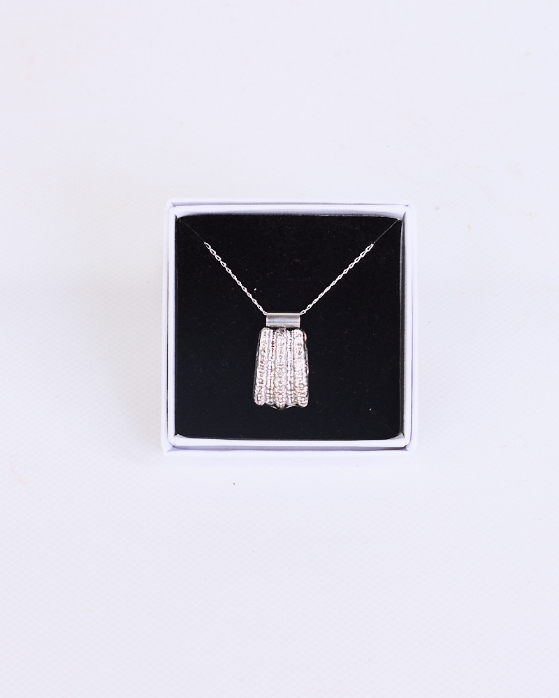 Sterling Silver Shell Fragment Pendant Necklace by Dog Star Silver