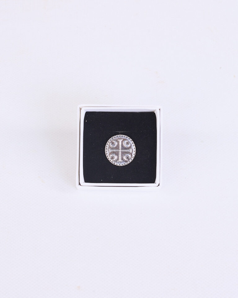 Sterling Silver Shield Pin Badge by Dog Star Silver