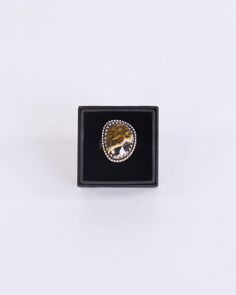 Sterling Silver Ocean Jasper Ring by Dog Star Silver