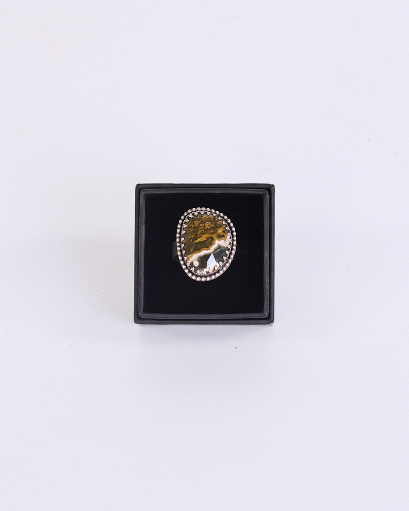 Sterling Silver Ocean Jasper Ring by Dog Star Silver