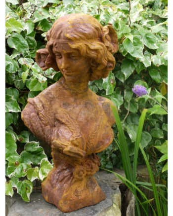 Woman Bust with Rustic Art Nouveau Style