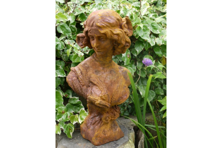 Woman Bust with Rustic Art Nouveau Style