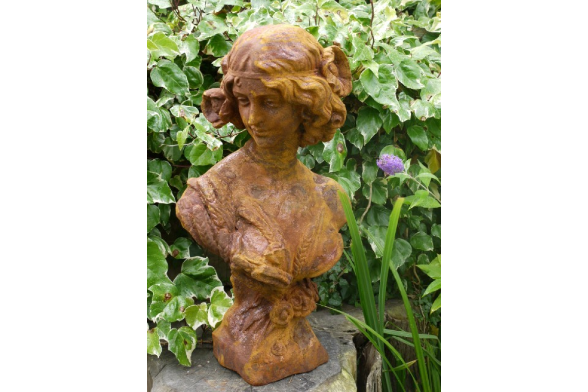 Woman Bust with Rustic Art Nouveau Style