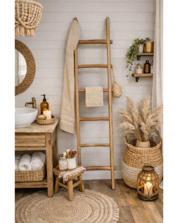 Natural Wood Decorative Ladder