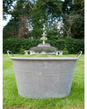 Galvanised Metal Tub with Dual Handles