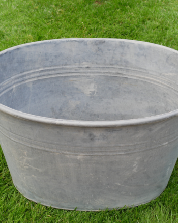 Galvanised Metal Tub with Dual Handles
