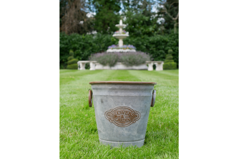 Galvanised Metal Flowers & Garden Bucket Planter