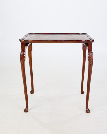 Antique Wooden Side Table with Carved Legs