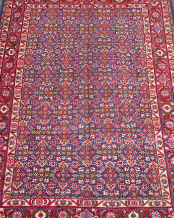 Hand Woven Persian Tabriz Floral Carpet in Magenta & Red – TRA15