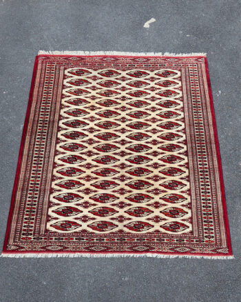 Handwoven Afghan Wool Rug with all-over Princess Bokhara Design – TRA06