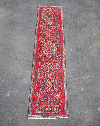 Vintage Persian Tabriz Wool Runner with Floral Medallion Design – TRA03