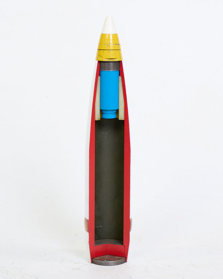 Collectible Military Cutaway Artillery Shell with Internal Components