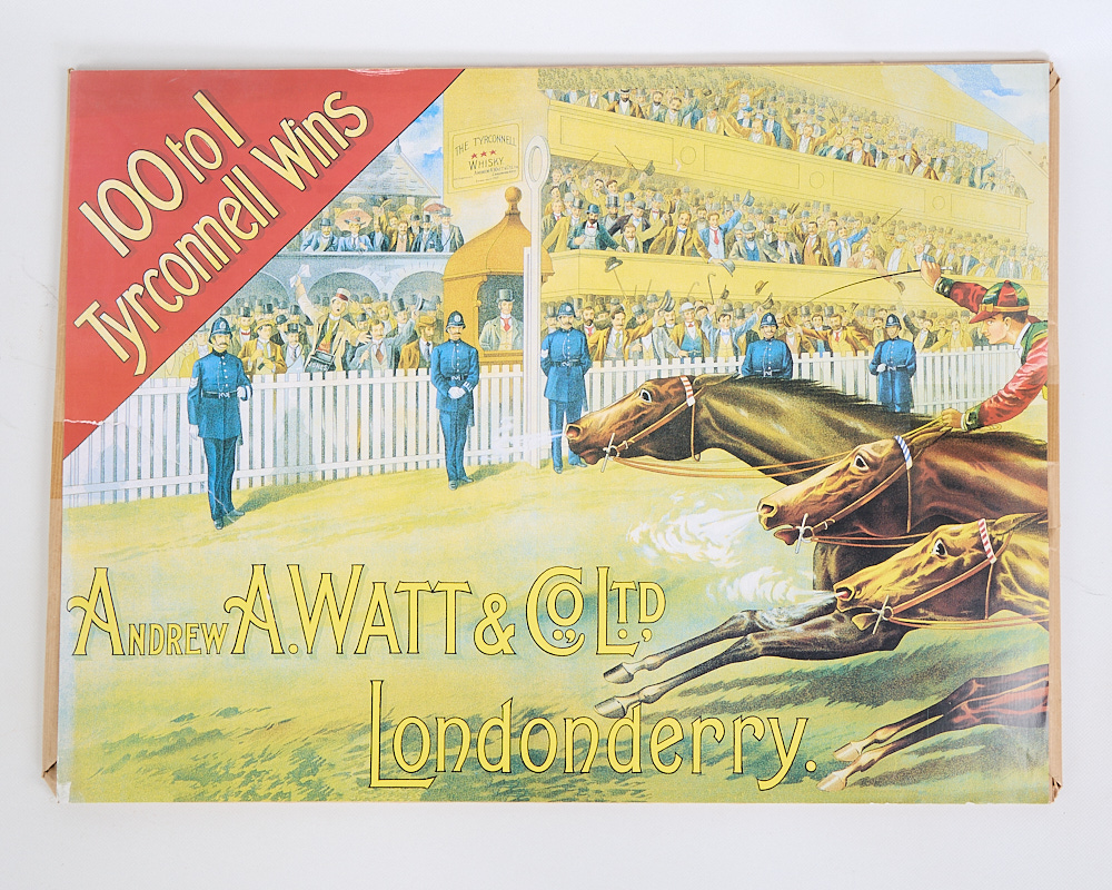 Vintage Tyrconnell Whisky Horse Racing Advertisement Print
