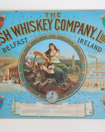 Vintage Irish Whiskey Company Advertising Poster Belfast Ireland