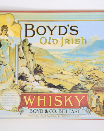 Vintage Boyd’s Old Irish Whisky Advertising Print with Glenariff & Hibernia Scene