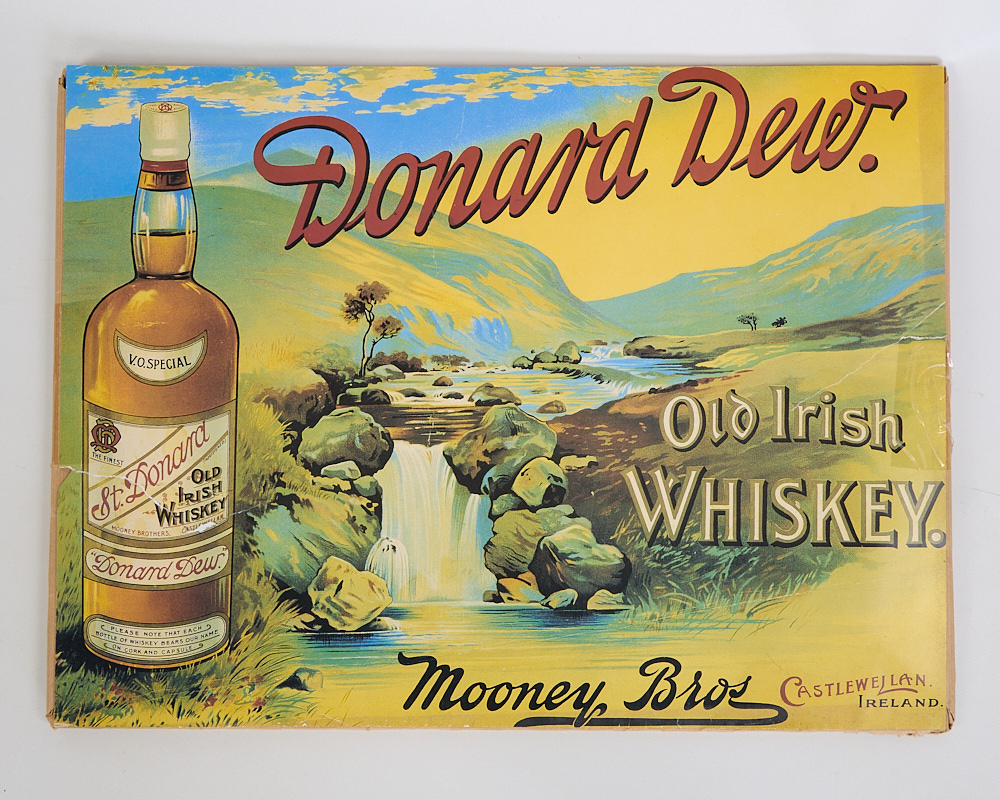 Vintage Donard Dew Old Irish Whiskey Advertising Poster