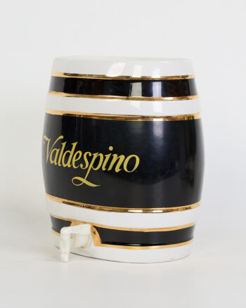 Valdespino Ceramic Barrel Drink Dispenser with Gold Details