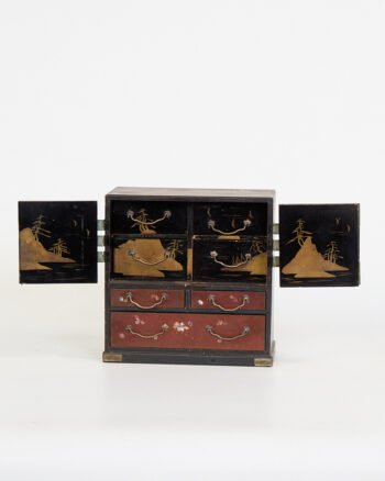 Vintage Oriental Lacquered Jewelry Box