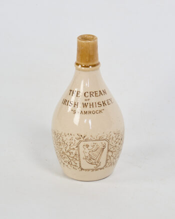 Vintage Irish Ceramic Whiskey Bottle