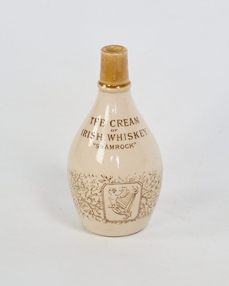 Vintage Irish Ceramic Whiskey Bottle