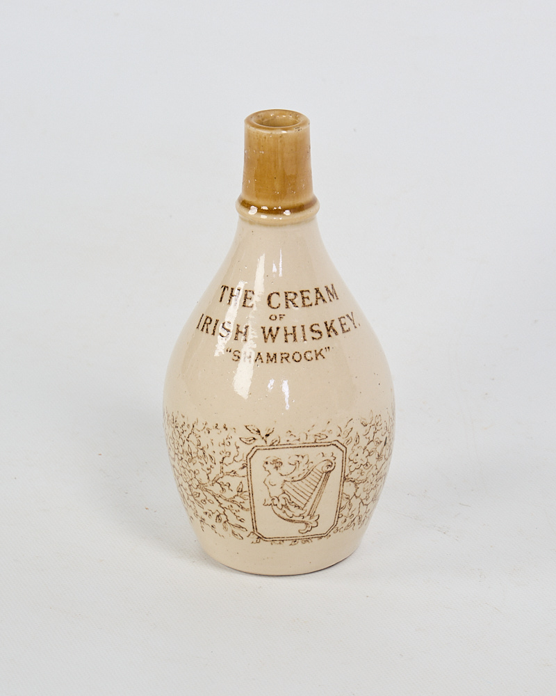 Vintage Irish Ceramic Whiskey Bottle