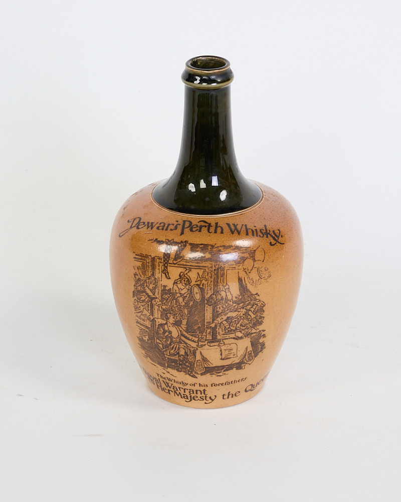 Victorian Dewar’s Perth Whisky Stoneware Bottle Royal Warrant