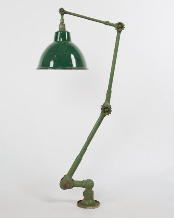 Vintage Industrial Green Enamel Adjustable Desk Lamp