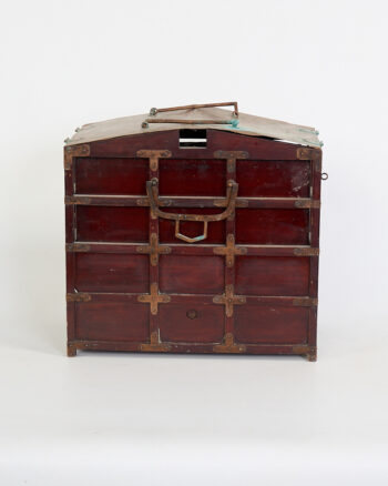 Antique Japenese copper sake warmer with laquer box set