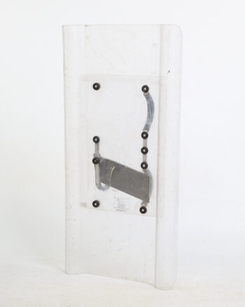 Vintage Clear Plastic Riot Shield with Padded Handles