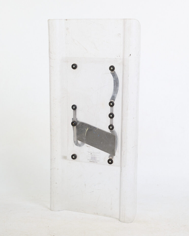 Vintage Clear Plastic Riot Shield with Padded Handles