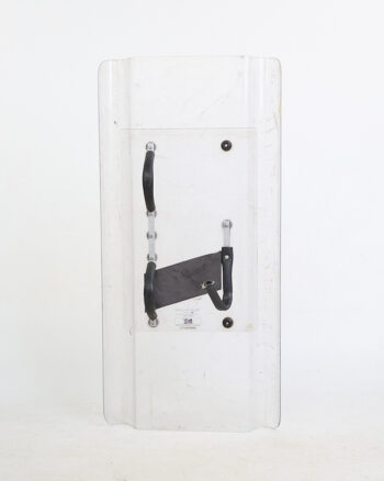 Vintage Clear Plastic Riot Shield with Padded Handles