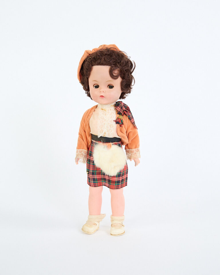 Vintage Scottish Kilt Doll with Tartan Outfit and Sporran
