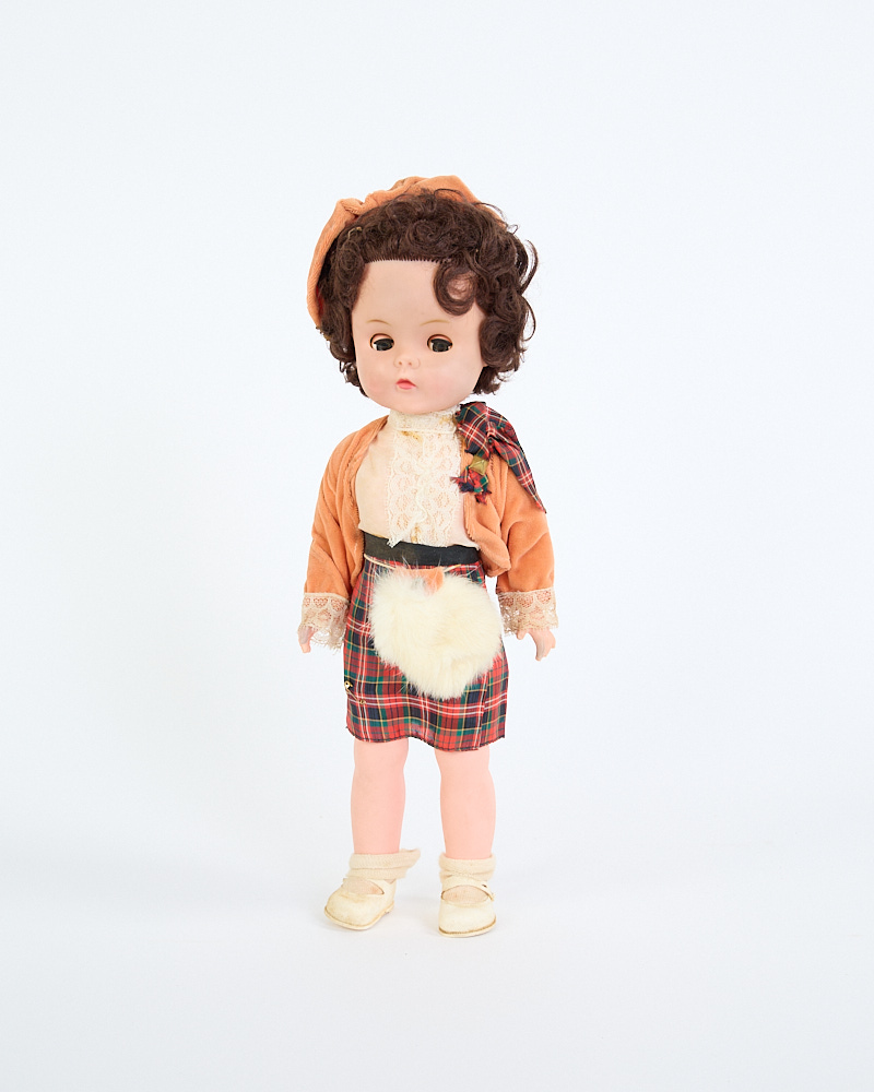 Vintage Scottish Kilt Doll with Tartan Outfit and Sporran