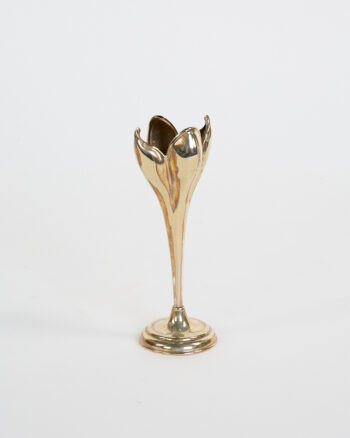 Art Nouveau Silver-Plated Metal Flower Bud Vase