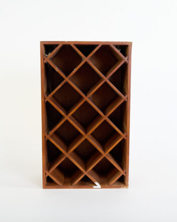 Vintage Wooden Wine Rack with 11 Bottle Diamond Cell Storage