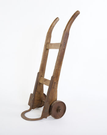 Vintage American Industrial Wood & Iron Hand Truck