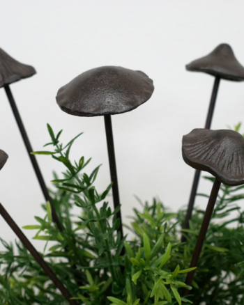 Cast Iron Rustic Mushroom Garden Stake