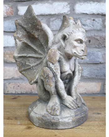 Stone Effect Crouching Gargoyle Statue with Wings