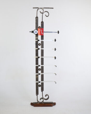 Vintage Metal & Wood 7-Bottle Spirit Dispenser