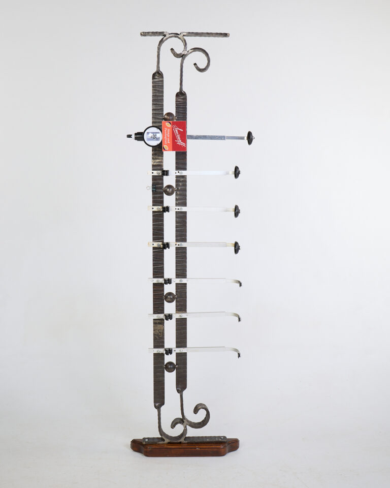 Vintage Metal & Wood 7-Bottle Spirit Dispenser