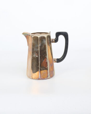 Vintage Art Deco Silver Plated Tea Set with Faceted Design